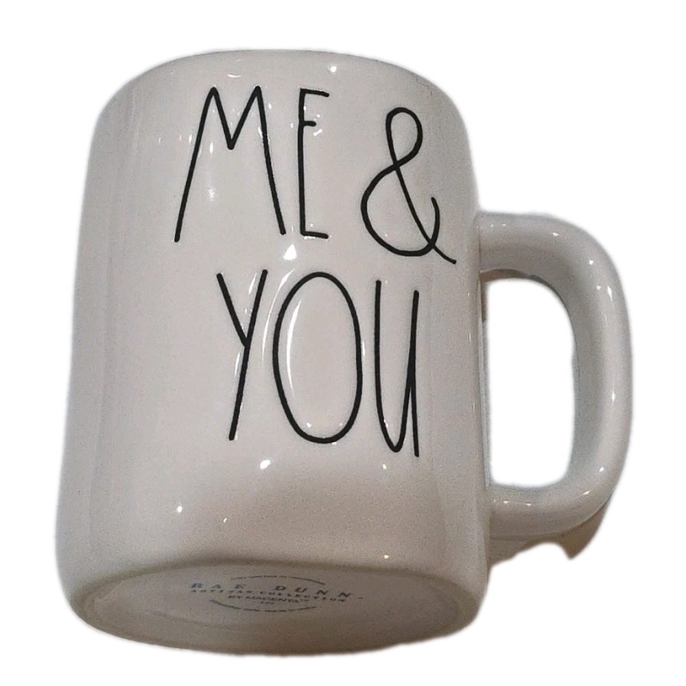 Rae Dunn White 'Me & You' & Hearts double Sided Mug